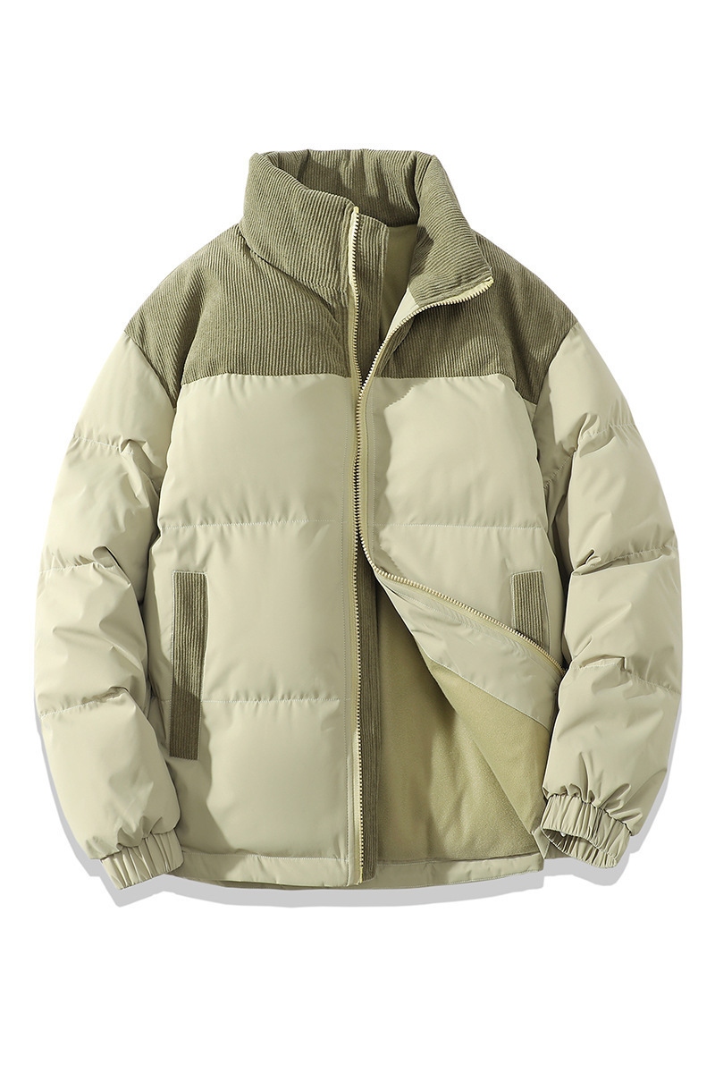 0eabc019-de24-474e-9988-9ef1e554327c-1.jpg Winter Stand Collar Contrast-colored Coat Cotton Padded Jacket For Men Women Clothing - Image 10