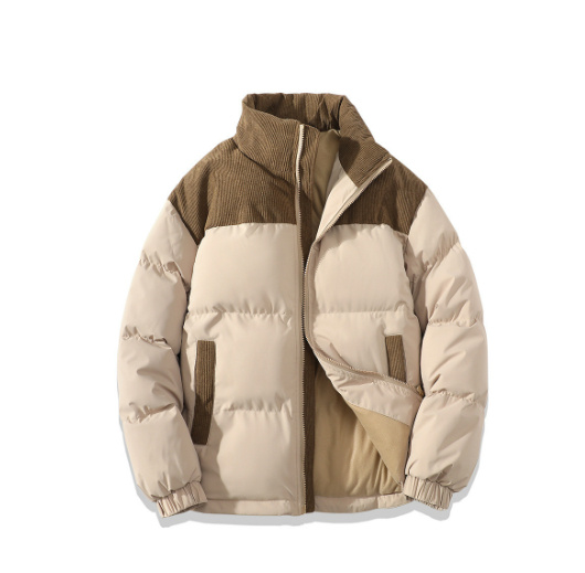 115de417-6d3d-41a0-bd81-0f78632cfeea-1.jpg Winter Stand Collar Contrast-colored Coat Cotton Padded Jacket For Men Women Clothing - Image 5
