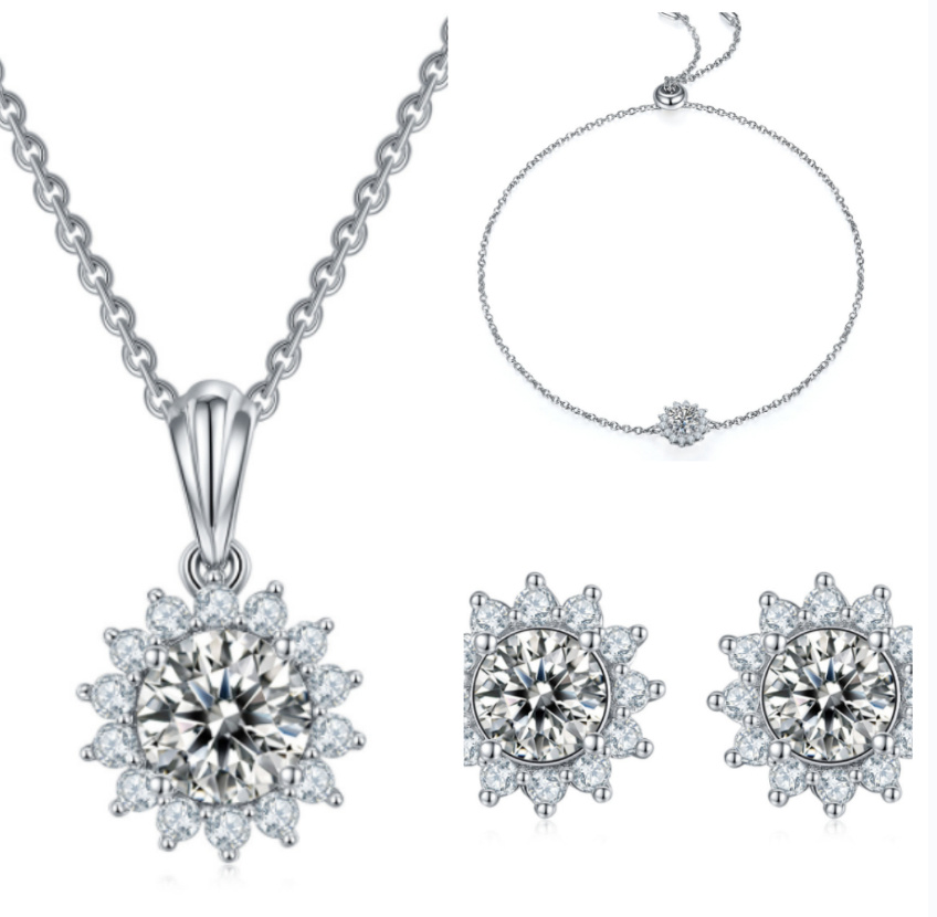 4ce093cb-057e-4814-bc94-9b7ecadd5903.jpg 925 Silver Necklace Earring Bracelet Three Piece Set - Image 6