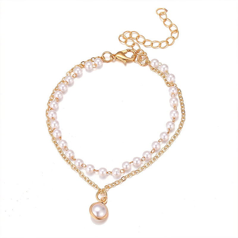 4d1d0da7-1391-4dcc-82a4-c5200e681e34.jpg Alloy Beads Retro Simple Double Layers Loving Heart Pearl Bracelet - Image 5