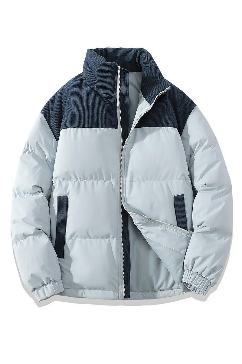 53f9cd36-d7ac-40fd-84c3-d5a323273953-1.jpg Winter Stand Collar Contrast-colored Coat Cotton Padded Jacket For Men Women Clothing - Image 6