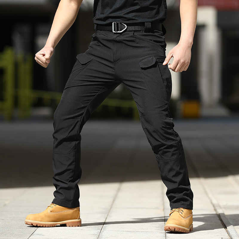 6b2c893e-2324-4ece-a456-5a301a564673.jpg Tactical Outdoor Stretch Overalls Loose Soft Shell Pants Waterproof - Image 3