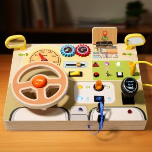 Nordic Baby Wooden Steering Wheel Puzzle Toy