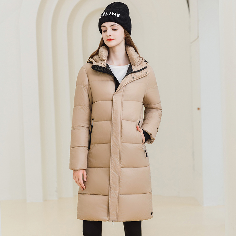 7a393a1e-5cc9-42d2-aa92-f9e29ca55b7f.jpg Winter Warm Hooded Coat With Pockets Fashion Simple Long Cotton Jacket Solid Color Outwear Women's Clothing - Image 3