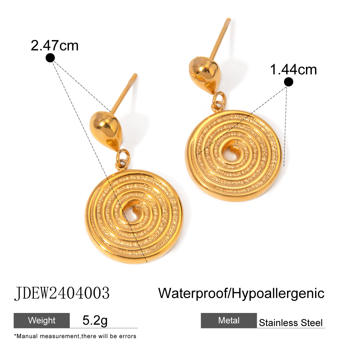 b1a5c056-bb55-4ab5-8ffb-e97c6b907c17.jpg 18K Gold Stainless Steel Golden Thread Hoop Earrings - Image 8