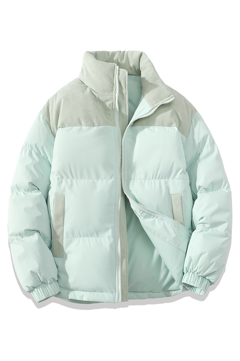 cd44f9c0-6b85-46ee-a184-802cb66a1cea-1.jpg Winter Stand Collar Contrast-colored Coat Cotton Padded Jacket For Men Women Clothing - Image 9