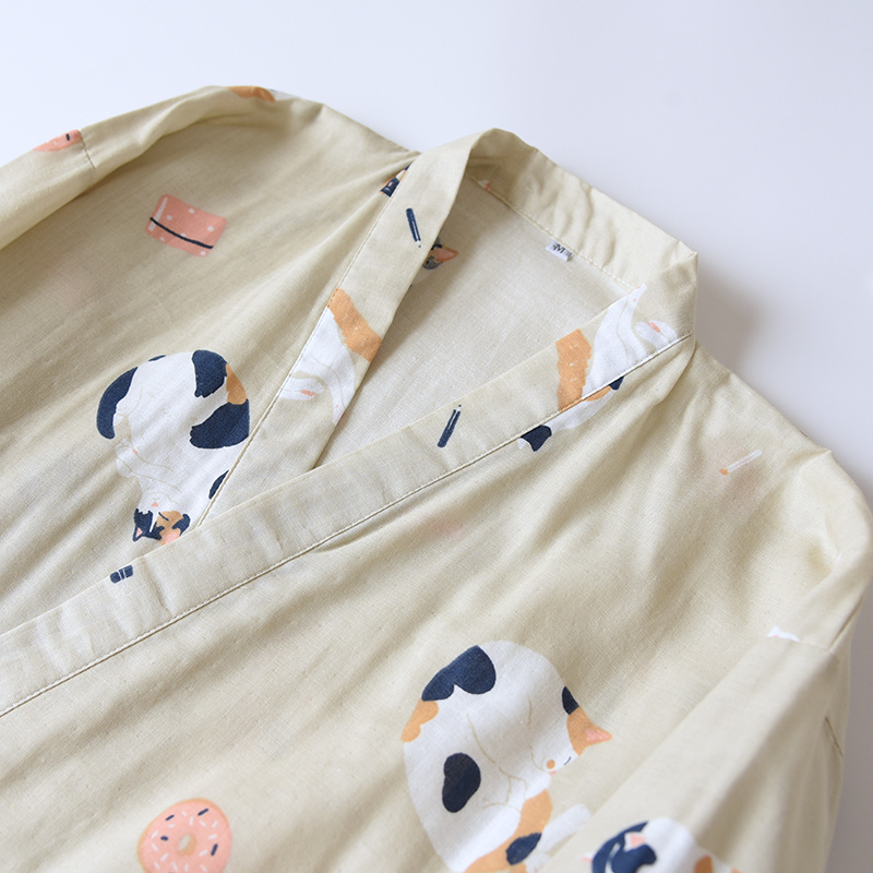 d963634b-ed23-4fdf-a238-49180a71ac1a.jpg Cardigan Cotton Loungewear Comfortable Suit Pajamas - Image 4