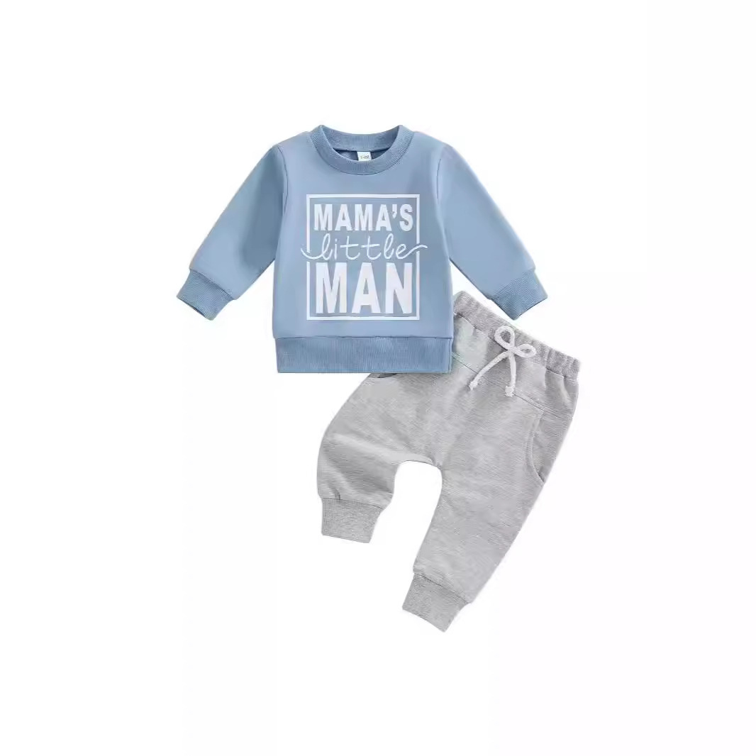 e7704f0d-66f0-4e1e-88e8-c98f1741c210.jpg Children's Printing Letter Pullover Sweatshirt Suit - Image 4